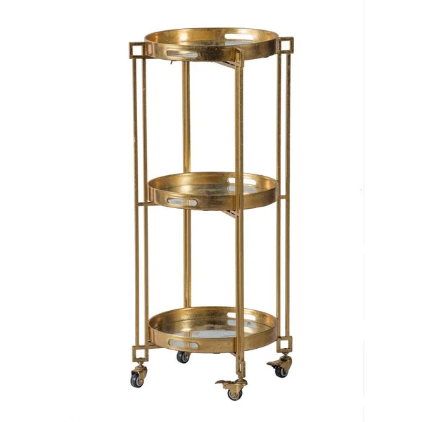 Au0026B Home Metal Cart Shelf - Polished Gold