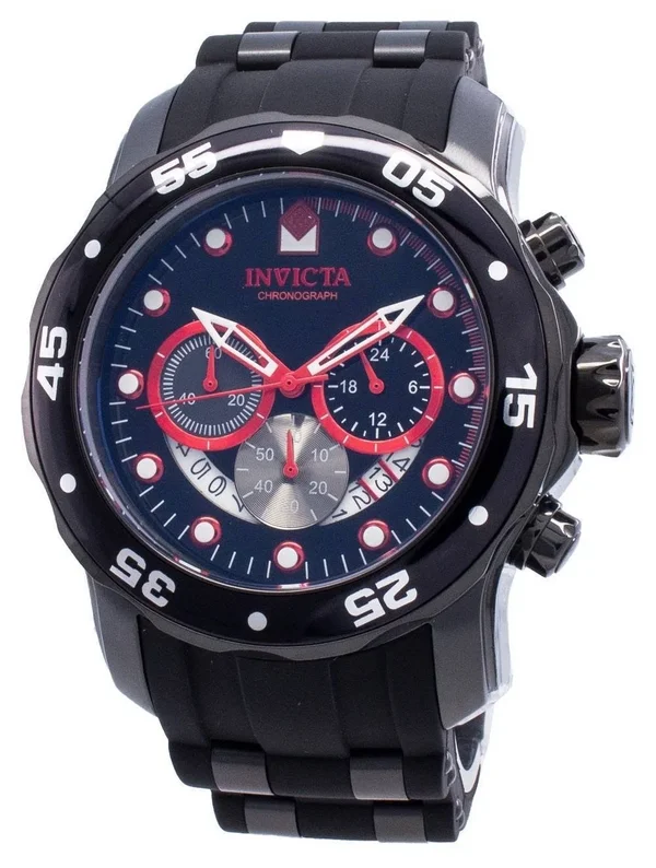 Invicta 24853 Men's Pro Diver Chronograph Black Dial Quartz Watch