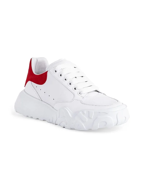 Alexander McQueen Women's Women's Court Leather Sneakers - Red - Size 5.5