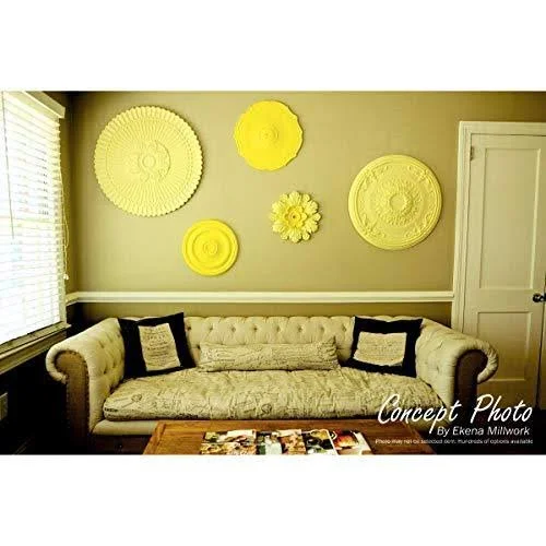 Ekena Millwork CM16SWPCC 16 7/8x22OD x 1 1/2x22P Swindon Ceiling Medallion (Fits Canopies Up to 2 7/8x22) - Hand-Painted Pot of C