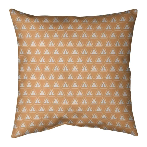 Warm Tone Minimalist Tree Pattern Throw Pillow - 20 x 20 - Orange - Linen