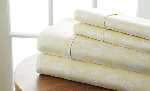 Simply Soft 3 Piece Sheet Set Wheatfield Patterned - Twin, Ivory