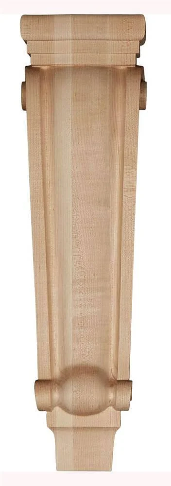 Ekena Millwork CORW06X03X22PTAL 6 1/4x22W x 3x22D x 22x22H Large Traditional Pilaster Corbel - Alder
