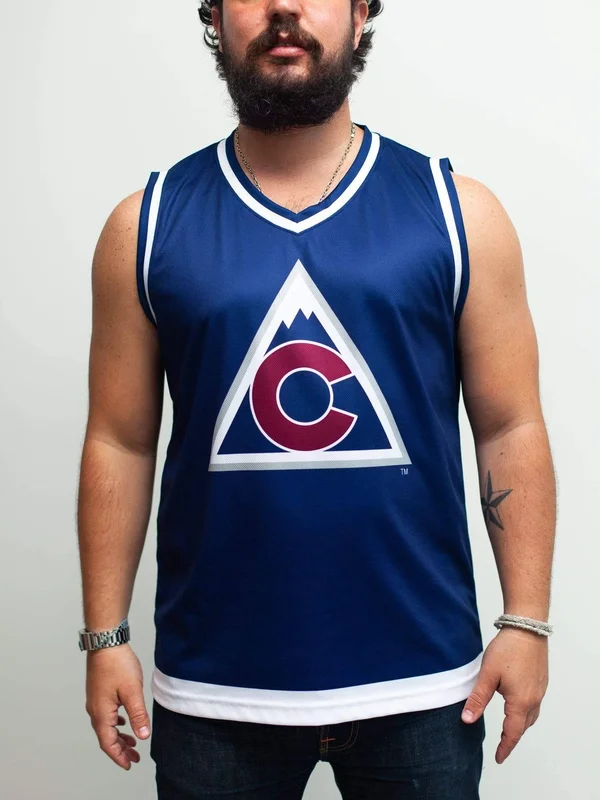 Colorado Avalanche Alternate Hockey Tank M - Navy Blue, Polyester