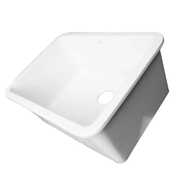 Barclay KS27-WH Orabella Fireclay Single Bowl Undermount Kitchen Sink White