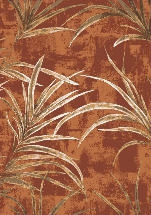 Milliken Pastiche Rain Forest 00624 Fall Orange 2&4x22 x 23&2x22 Runner Area Rug