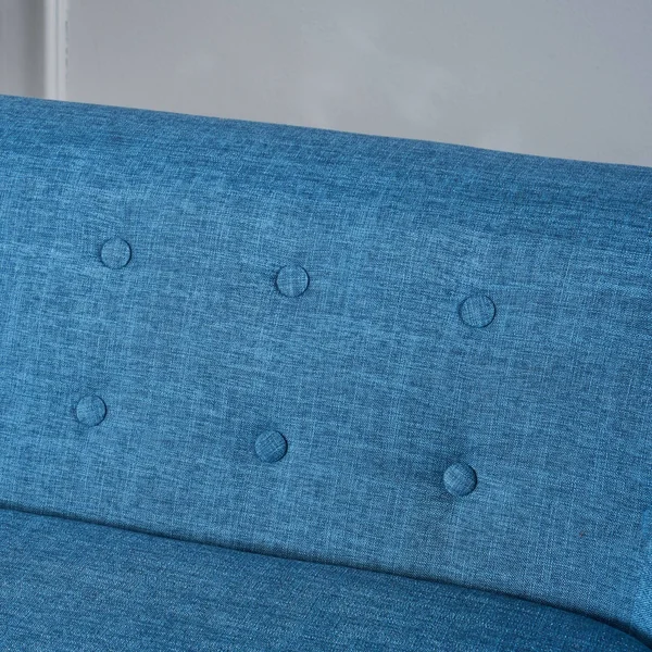 51.50x22 Blue and Beige Contemporary Button Back Loveseat