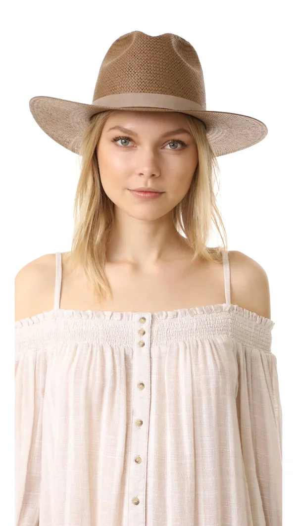 Janessa Leone Adriana Packable Fedora Brown
