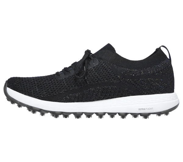 Skechers Women's Go Golf Max - Glitter Golf Shoes, Black/Multi, 8.5