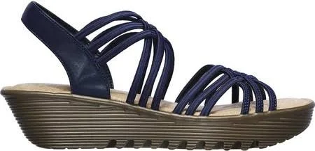 Women's Skechers Petite Parallel Strappy Sandal, Adult, Size: 8 M, Navy