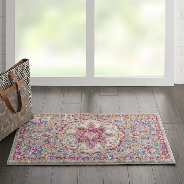 Nourison Passion PSN22 Area Rug, Grey/Multi, 8& Round