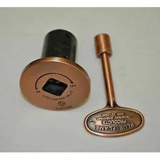 HPC 0.5 inch Antique Copper Straight Decorative Key Valve Kit MSAC