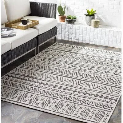 Junie Black Indoor, Outdoor Area Rug Foundstone Rug Size: Runner 2&7x22 x 12&