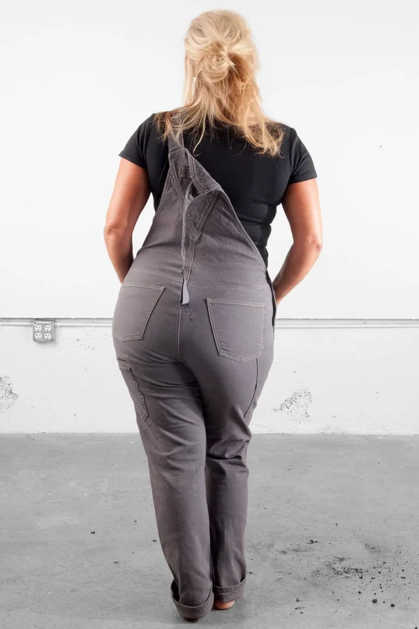 Dovetail - Freshley Overall W - 8 - 28 - Dark Grey Canvas