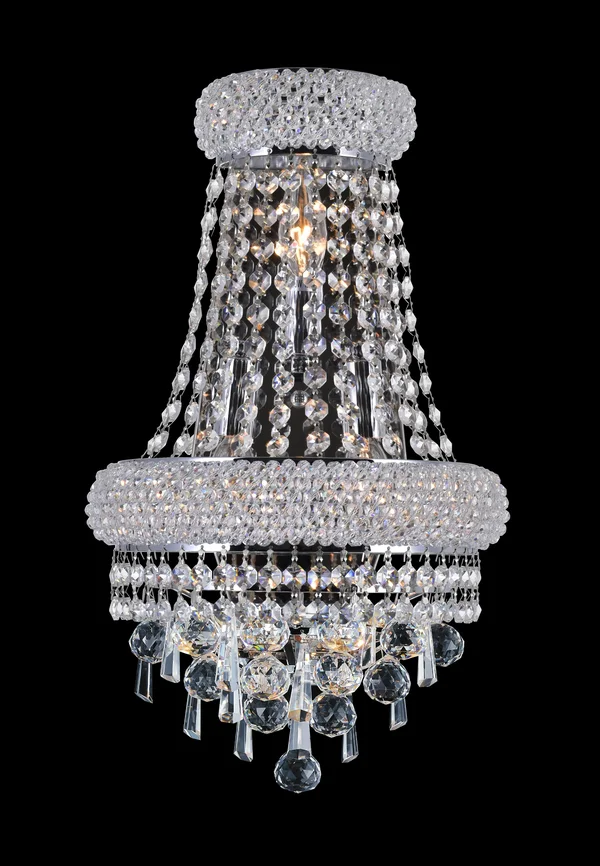 CWI Lighting 8040W12C-B Kingdom 3 Light Wall Sconce with Chrome Finish