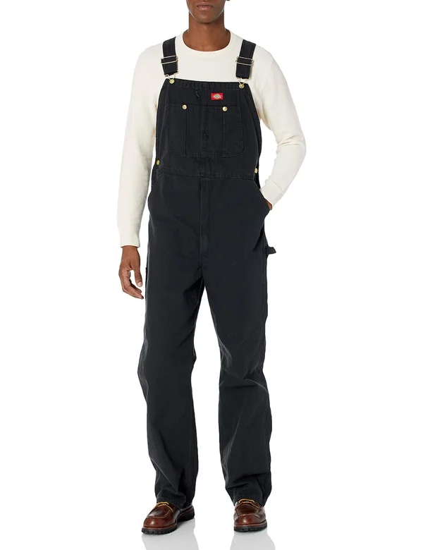 Dickies DB100 Bib Overalls - Rinsed Black - 48