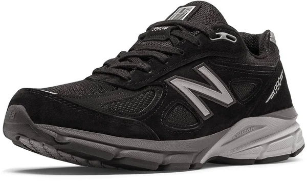 Balance Men's M990BK4 Running Shoe, Black/Silver, 12 D US