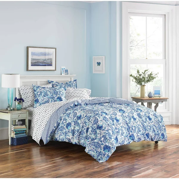 Poppy & Fritz Brooke Duvet Cover Set - Twin, Blue