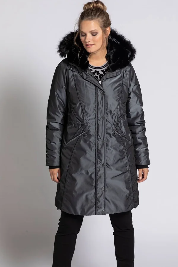 Plus Size Jacket, Woman, Grey, Size: 24/26, Polyester, Ulla Popken