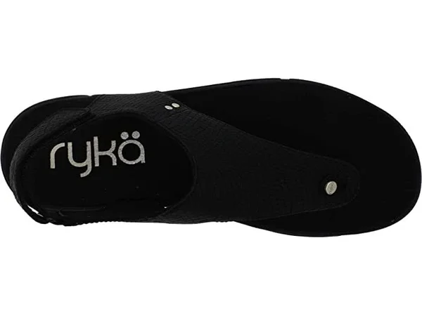 Ryka Women's Margo Ankle Straps Sandals - Black Snake