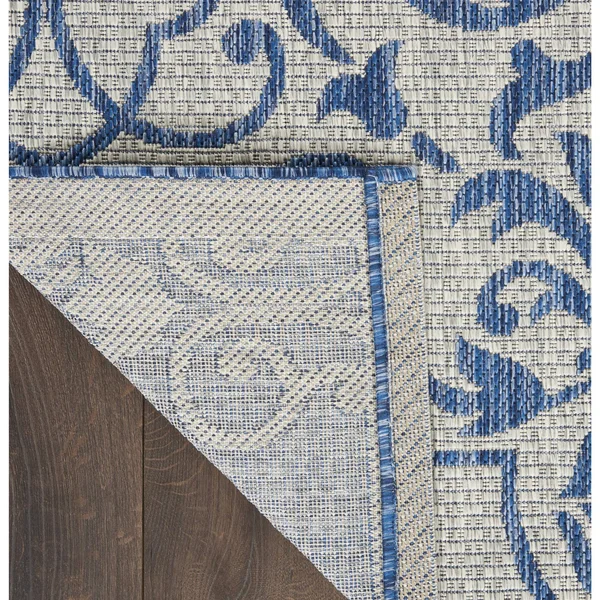 Nourison Garden Party GRD04 Area Rug - Ivory Blue, 7& x 10&