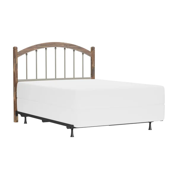 Hillsdale Furniture Bayfront Wood and Metal Headboard with Frame, Pewter - Queen
