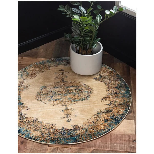 Unique Loom Graham Traditional Area Rug Collection - Round 8& 3144454