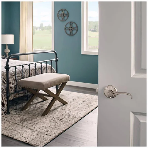 Schlage Fc21wit608ald Whitney Lever with Alden Rose Passage and Privacy Lock Satin Brass Finish