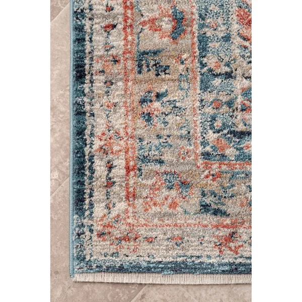 nuLOOM Harley Barbed Mast Medallion Rug - Blue, 4x6 ft