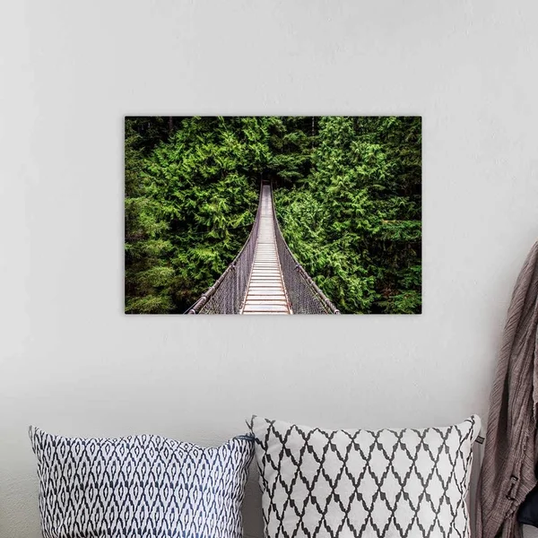 Capilano Suspension Bridge, North Vancouver, British Columbia, Canada, Canvas Wall Art, 24x16, Great Big Canvas