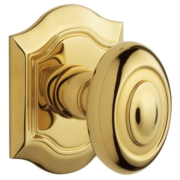 Baldwin 5077003IMR Single Solid Brass Estate Knob Less Rose Lifetime