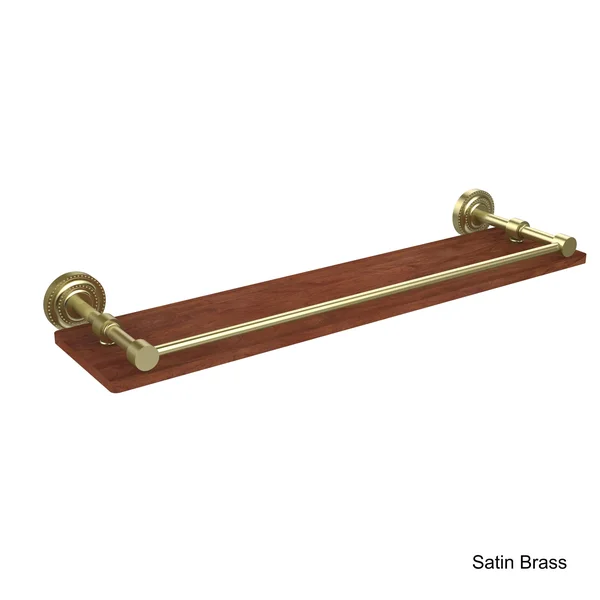 Allied Brass DT-1-22-GAL-IRW-SCH Dottingham Collection 22 inch Solid IPE Ironwood Shelf with Gallery Rail