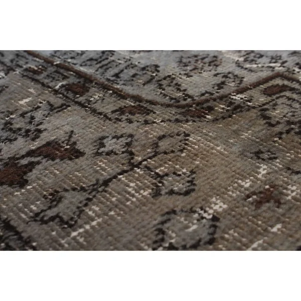 ECARPETGALLERY Color Transition Grey Wool Hand-Knotted Rug (5&9 x 9&7)