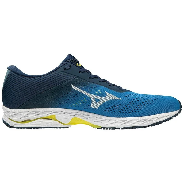 Mizuno - Men's Wave Shadow 3 Running Shoe - Campanula-White, Size 9