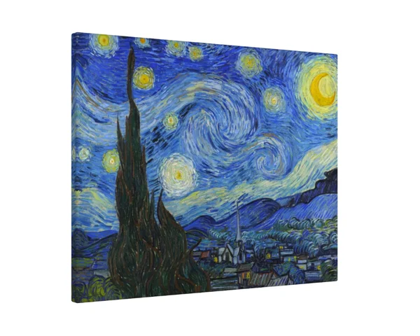 Van Gogh Starry Night Framed Wall Art Print 16x20 - Canvas Print