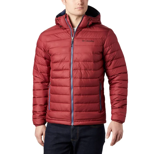 Columbia Powder Lite Hooded Jacket Red Jasper L
