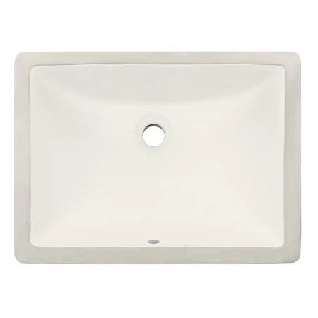 18 inch Ticor B1 Belfast Series Ceramic Undermount Rectangular Vanity Sink - White B1-A
