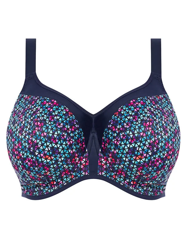 Elomi Energise Underwire Sports Bra with J Hook - Navy Geo