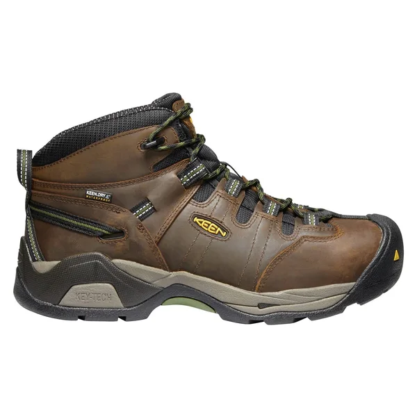Keen Men's Detroit XT Mid Steel Toe Waterproof Work Boots - Brown, 10.5