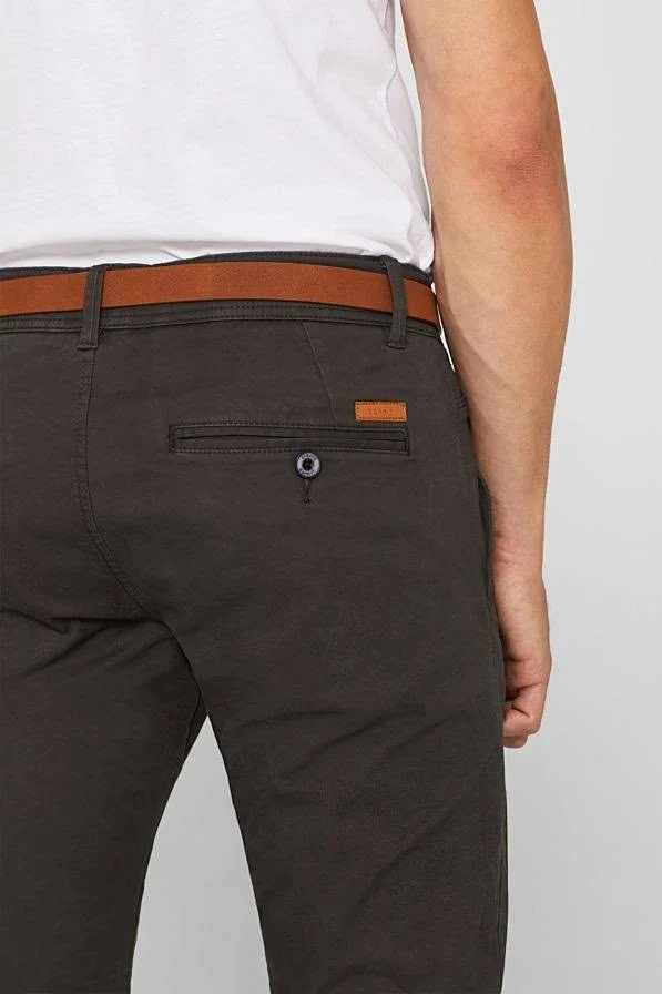 Esprit Organic Cotton Slim Stretch Chinos by Esprit - Grey