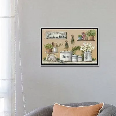 &Garden Farmhouse Kitchen& by Pam Britton - Graphic Art Print East Urban Home Size: 18x22 H x 26x22 W x 1.5x22 D - Format: White