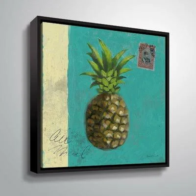 &Pineapple II& - Print on Canvas Bay Isle Home Format: Black Framed - Size: 14x22 H x 14x22 W x 2x22 D