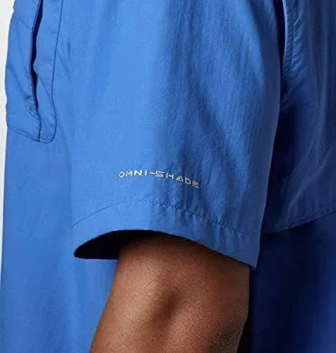 Columbia Men's PFG Bahama II Short Sleeve Shirt - Vivid Blue, 2X/Tall