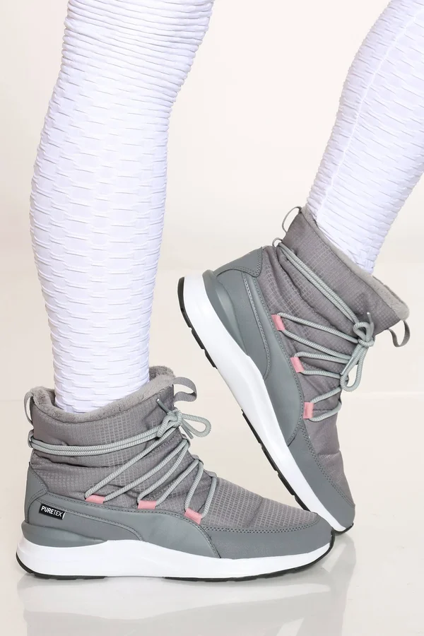 Puma Adela Puretex Women's Winter Boots - 10, Steel Gray/Puma White