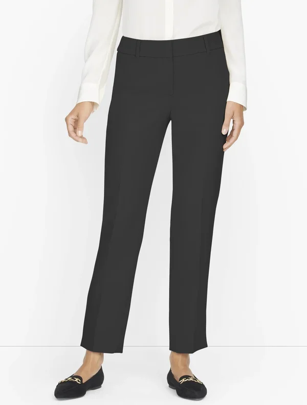 Talbots Hampshire Ankle Pants - Solid - Black - 4