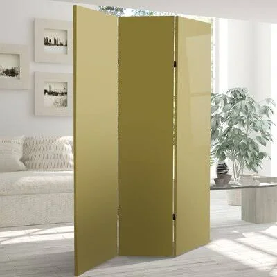 Arlynes 47.25x22 W x 71x22 H 3- Panel Folding Room Divider Latitude Run Color: Khaki