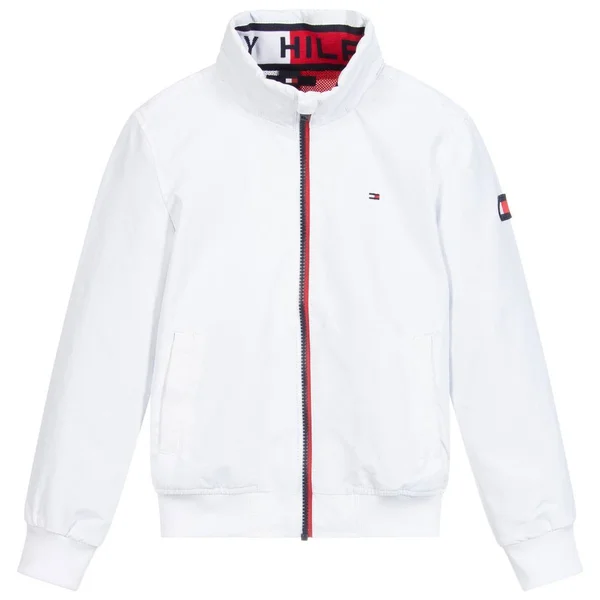 Tommy Hilfiger Boys White Logo Jacket (4 year)