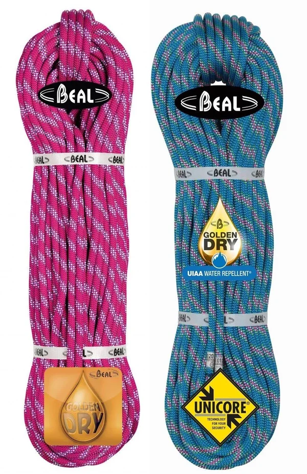 Beal Cobra II Unicore 8.6mm 2 x 60m Golden Dry Blue-Purple, Mens/Women Climbing Equipment, Size 60 M - Color Blue - Fuchsia