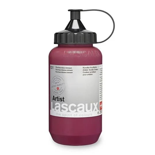 Lascaux Artist Acrylics - Quinacridone Crimson - 390 ml Tube