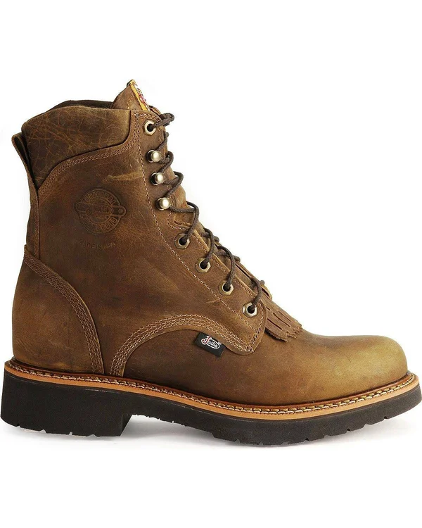 Mens Justin Rugged Tan Gaucho Steel Toe Work Boots - 441